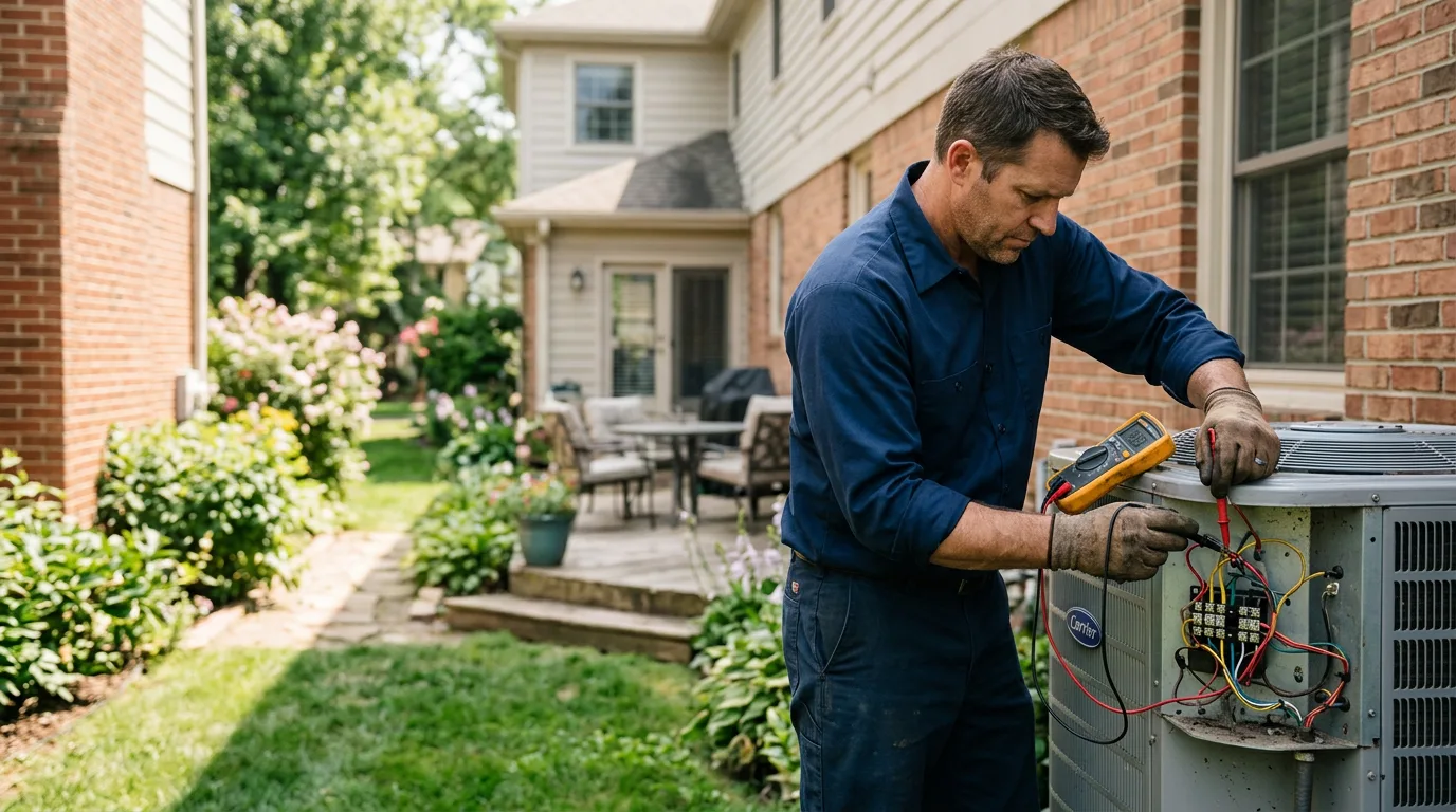 HVAC technician working near Bristow, OK